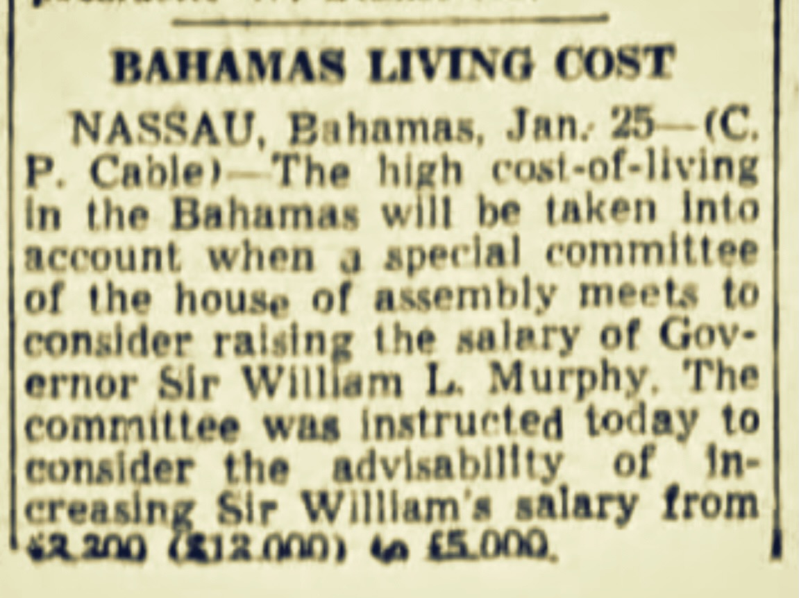 Bahamas cost of living: $10,000 per year 1968 to $10,000 per month 2024