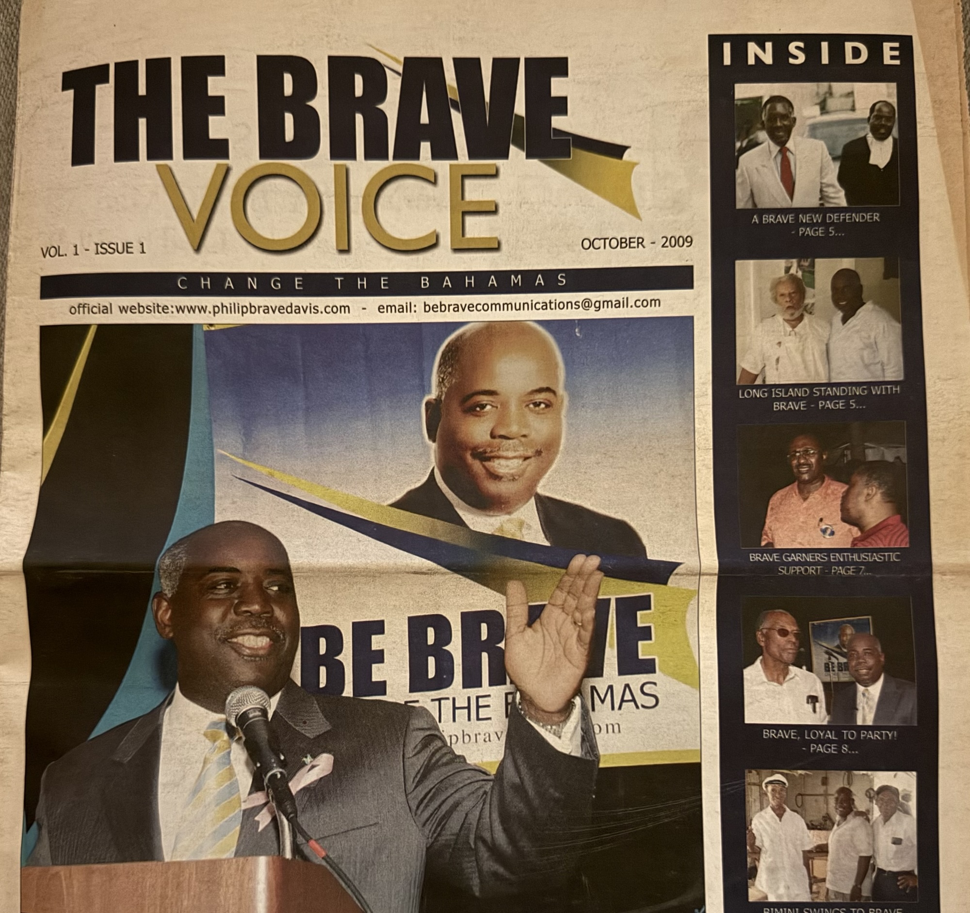 Philip “Brave” Davis’s 2009 battle for Deputy Leader of the Progressive Liberal Party