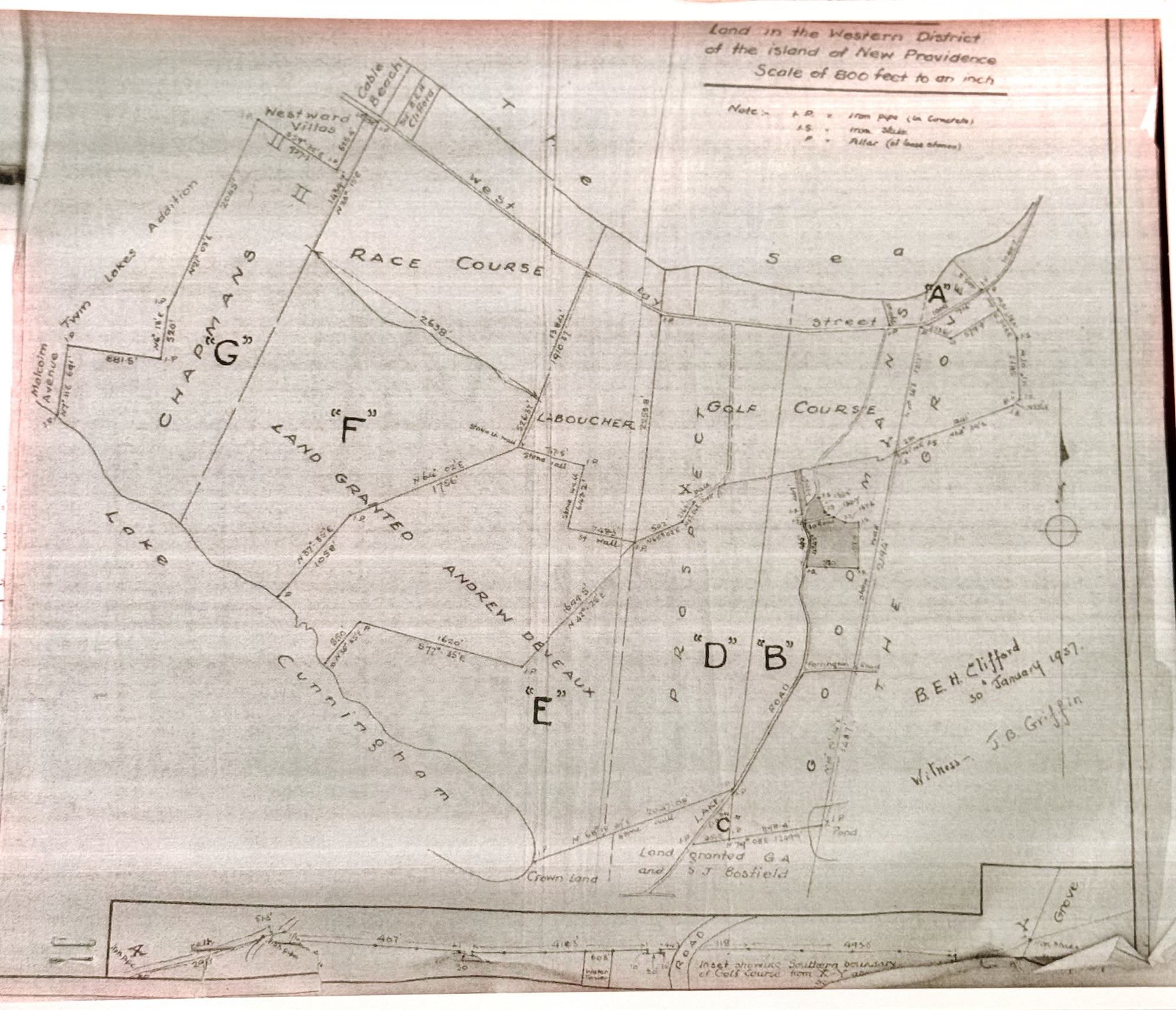 Governor Clifford Orchestrates Goodman’s Bay To Prospect Land Grab for Bay Street Oligarchs 1937
