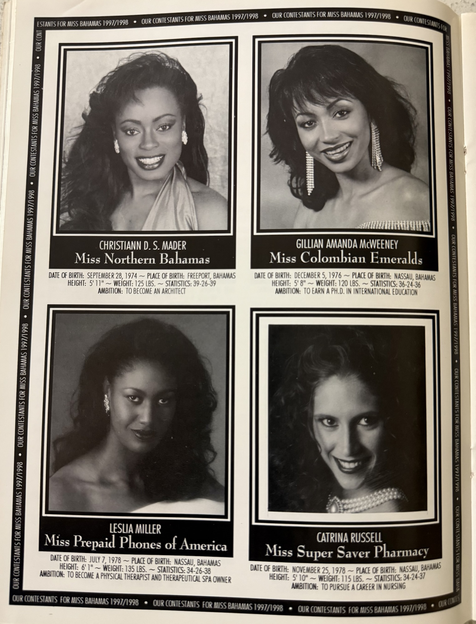 Miss Bahamas Beauty Pageant 1997/98
