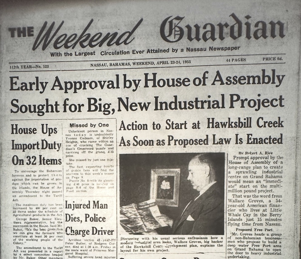 Freeport’s First Investor: A then 100 year old Abaco Lumber Company 1946